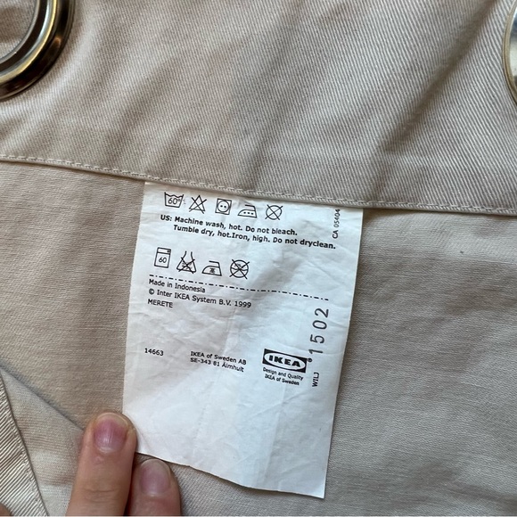 Two 53x98 Tan ikea light filtering curtains - Picture 7 of 7
